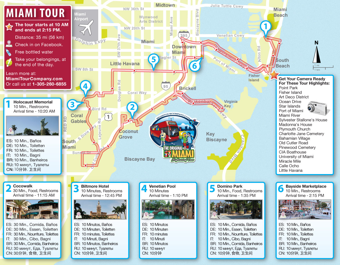 Miami Bus Tour Map